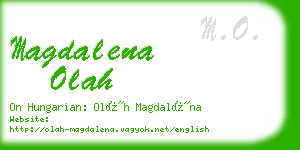 magdalena olah business card